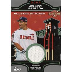 700817 Johnny Estrada Player Worn Jersey Patch Atlanta Braves 2004 Topps All Star No.ASRJE Baseball Card