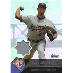 700839 Tony Armas Jr. Player Worn Jersey Patch Montreal Expos 2004 Topps Refractor No.TA Baseball Card