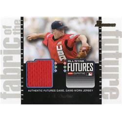 700868 J.D. Durbin Player Worn Jersey Patch Minnesota Twins, Team USA 2003 Bowman Fabric No.FFJD Baseball Card