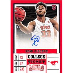 700890 Semi Ojeleye Autographed Smu Mustangs 2017 Panini Contenders Draft Rookie No.104 Basketball Card