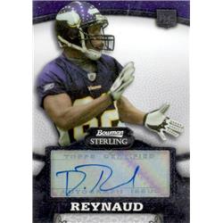 700943 Darius Reynaud Autographed Minnesota Vikings 2008 Bowman Sterling Rookie No.139 Football Card