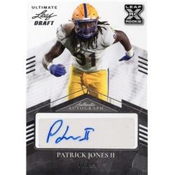 701008 Patrick Jones II Autographed Pittsburgh Panthers 2021 Leaf Ultimate Draft Rookie No.BAPJ2 LE 77-99 Football Card