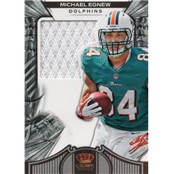 701083 Michael Egnew Player Worn Jersey Patch Miami Dolphins 2012 Panini Crown Royale No.271 Football Card