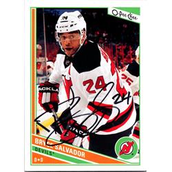 701108 Bryce Salvador Autographed New Jersey Devils 2013 O-Pee-Chee No.335 Hockey Card