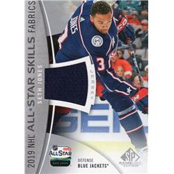 701145 Seth Jones Player Worn Jersey Patch Columbus Blue Jackets 2020 Upper Deck All Star No.ASSJ Hockey Card