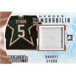 701150 Darryl Sydor Player Worn Jersey Patch Dallas Stars 2017 Leaf Heroes & Prospects No.HM14 Hockey Card