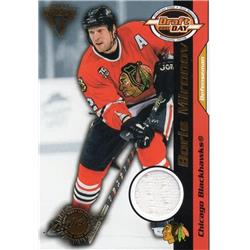 701353 Boris Mironov Player Worn Jersey Patch Chicago Blackhawks 2001 Pacific Titanium Draft Day No.18 Hockey Card
