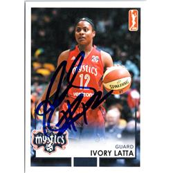 701779 Ivory Latta Autographed Washington Mystics 2017 Wnba Enterprises No.104 Basketball Card