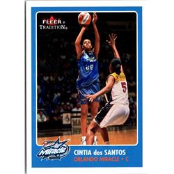 701819 Cintia Dos Santos Autographed Orlando Miracle 2001 Fleer Tradition No.64 Basketball Card
