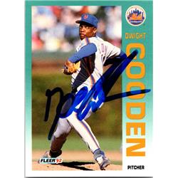701966 Dwight Gooden Autographed New York Mets, Doc 1992 Fleer No.505 Baseball Card