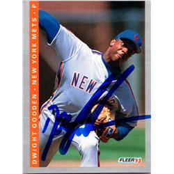 701969 Dwight Gooden Autographed New York Mets, Doc 1993 Fleer No.474 Baseball Card