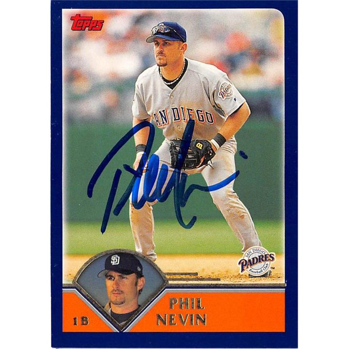 702105 Phil Nevin Autographed San Diego Padres 2003 Topps No.202 Baseball Card