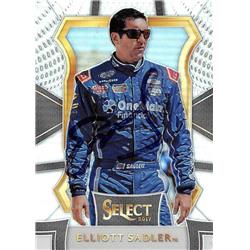 702226 Elliott Sadler Autographed NASCAR Driver, SC 2017 Panini Select Prizm Refractor No.89 Trading Card