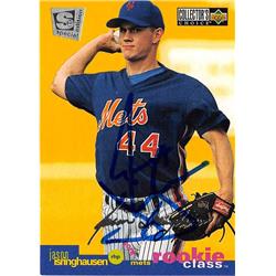 688667 Jason Isringhausen Autographed New York Mets 1994 Upper Deck Rookie Class No.19 Baseball Card