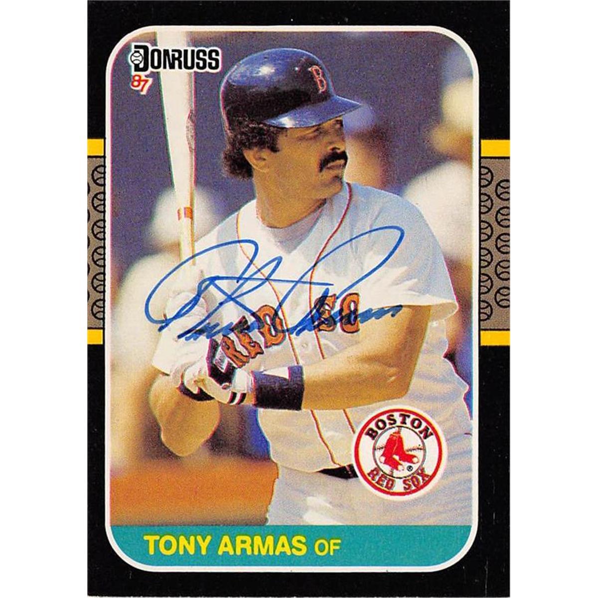688794 Tony Armas Autographed Boston Red Sox 1987 Donruss No.498 Baseball Card