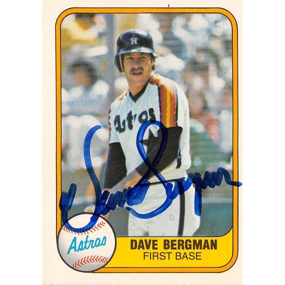 688805 Dave Bergman Autographed Houston Astros 1981 Fleer No.76 Baseball Card