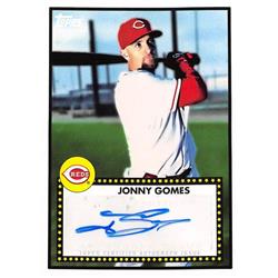 688837 Jonny Gomes Autographed Cincinnati Reds 2011 Topps Lineage No.52AJG Baseball Card