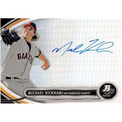 688878 Michael Kickham Autographed San Francisco Giants 2013 Bowman Platinum Refractor No.BPAPMKI Baseball Card