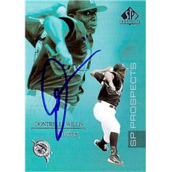 688957 Dontrelle Willis Autographed Florida Marlins, FT 2004 Upper Deck SP Prospects No.3 Baseball Card