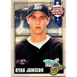 688975 Ryan Jamison Autographed Auburn Doubledays 2000 Team Best Rookie No.41 Baseball Card