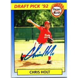 688982 Chris Holt Autographed Navarro Junior College 1992 Front Row Draft Rookie No.33 Baseball Card