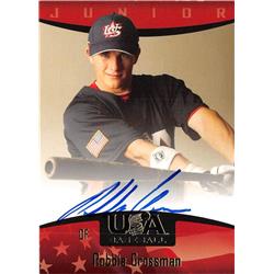 689010 Robbie Grossman Autographed Team USA 2007 Upper Deck Rookie No.84 Baseball Card