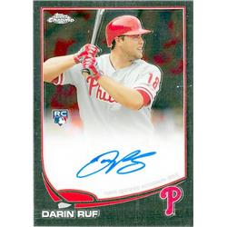 689057 Darin Ruf Autographed Philadelphia Phillies, Giants 2013 Topps Chrome Rookie Refractor No.16 Baseball Card
