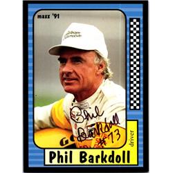 689305 Phil Barkdoll Autographed Auto Racing, NASCAR & SC 1991 Maxx No.73 Trading Card
