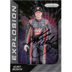 689402 Kurt Busch Autographed Auto Racing, NASCAR & SC 2018 Panini Prizm Explosion No.84 Trading Card
