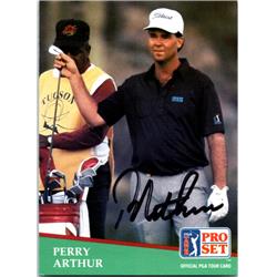 689519 Perry Arthur Autographed PGA Tour, Texas A&M & SC 1991 Pro Set No.146 Golf Card