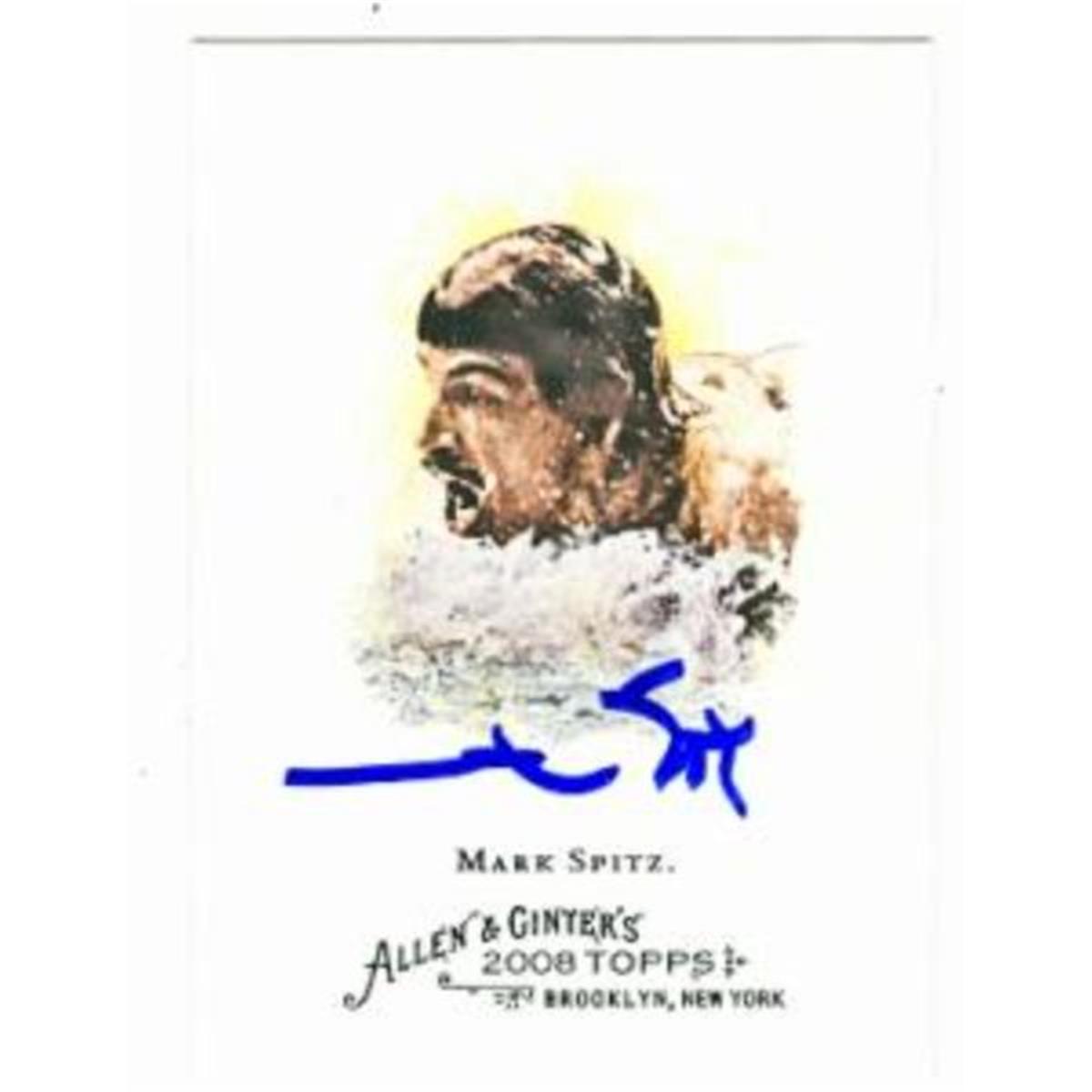 689601 Mark Spitz Autographed 2008 Topps Allen & Ginters No.262 Card