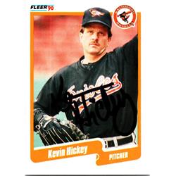 689672 Kevin Hickey Autographed Baltimore Orioles 1990 Fleer No.178 Baseball Card