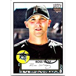 689703 Ross Wolf Autographed Florida Marlins, JZ 2007 Topps 52 Rookie No.172 Baseball Card