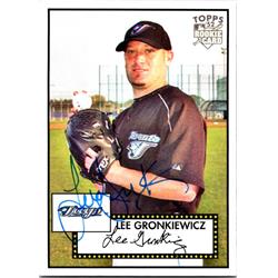689720 Lee Gronkiewicz Autographed Toronto Blue Jays, JZ 2007 Topps 52 Rookie No.146 Baseball Card