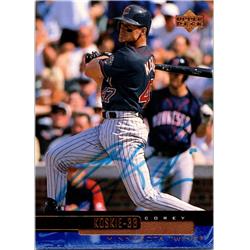 689833 Corey Koskie Autographed Minnesota Twins, JZ 1999 Upper Deck No.156 Baseball Card