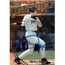676986 Wally Joyner Autographed San Diego Padres 1997 Topps Finest Competitors No.201 Baseball Card