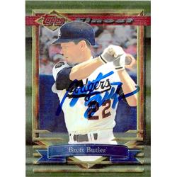 677004 Brett Butler Autographed Los Angeles Dodgers 1994 Topps Finest No.367 Baseball Card -  Autograph Warehouse