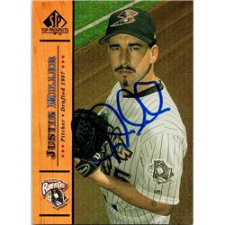 677080 Justin Miller Autographed Sacramento River Cats 2000 Upper Deck Top Prospect Rookie No.5 Baseball Card