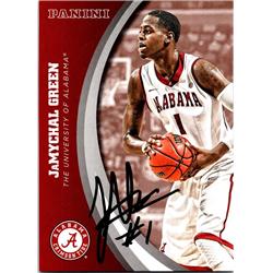 677220 Jamychal Green Autographed Alabama Crimson Tide 2016 Panini Team Collection No.28 Basketball Card