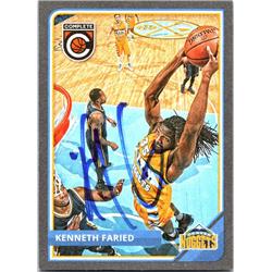677222 Kenneth Faried Autographed Denver Nuggets 2015 Panini Complete Silver No.198 Basketball Card
