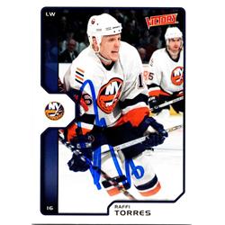 677377 Raffi Torres Autographed New York Islanders 2002 Upper Deck Victory No.133 Hockey Card