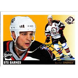 677382 Stu Barnes Autographed Buffalo Sabres, FT 2002 Upper Deck Vintage No.27 Hockey Card -  Autograph Warehouse