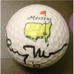 687545 Johnny Miller Autographed Masters PGA US Open Champion 1973 Brigham Young University BYU with Free Display Cube Golf Ball