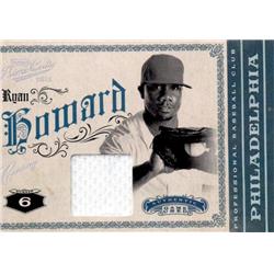687782 Ryan Howard Player Worn Jersey Patch Philadelphia Phillies 2012 Panini Playoff Prime Cuts No.44 LE 20-49 Baseball Card