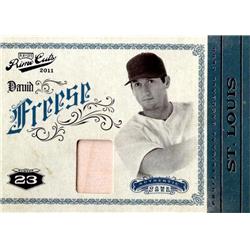 687787 David Freese Player Used Bat Patch St. Louis Cardinals 2012 Panini Playoff Prime Cuts No.10 LE 185-199 Baseball Card