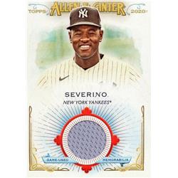 687807 Luis Severino Player Worn Jersey Patch New York Yankees 2020 Topps Allen & Ginter No.FSRBLS Baseball Card