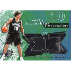687921 Wally Szcerbiak Player Worn Jersey Patch Minnesota Timberwolves 2004 Upper Deck Winning Materials No.WMWS Basketball Card