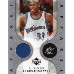 687924 Brendan Haywood Player Worn Jersey Patch Washington Wizards 2006 Upper Deck Ovation No.OABH Basketball Card