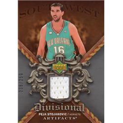 687930 Peja Stojakovic Player Worn Jersey Patch New Orleans Hornets 2007 Upper Deck Artifacts No.DAPS LE 235-250 Basketball Card