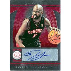 688025 John Lucas III Autographed Toronto Raptors 2013 Panini Totally Certified No.206 LE 89-99 Basketball Card